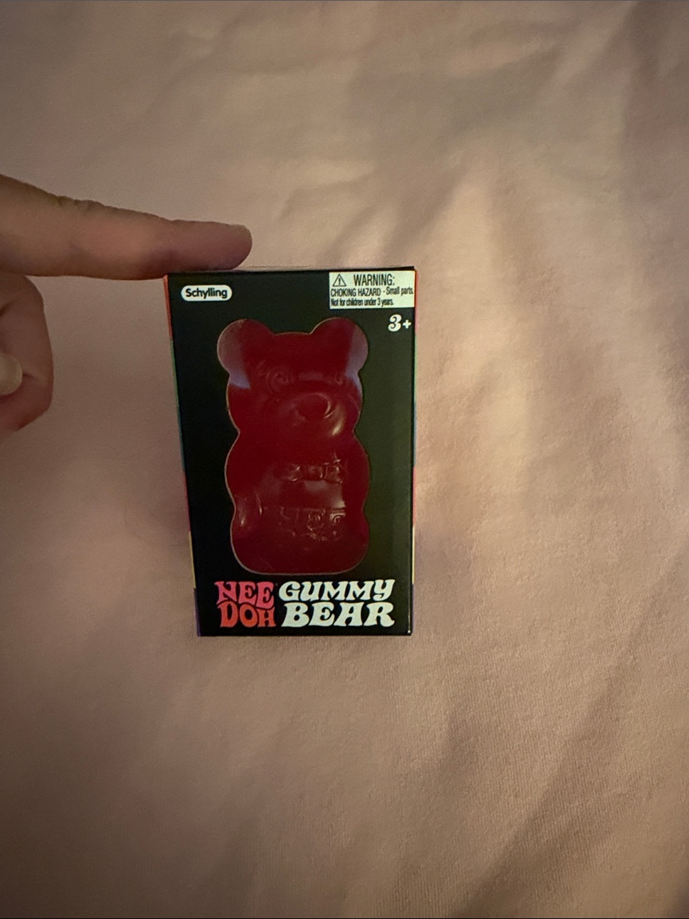 NIB NeeDoh Gummy Bear pink/watermelon